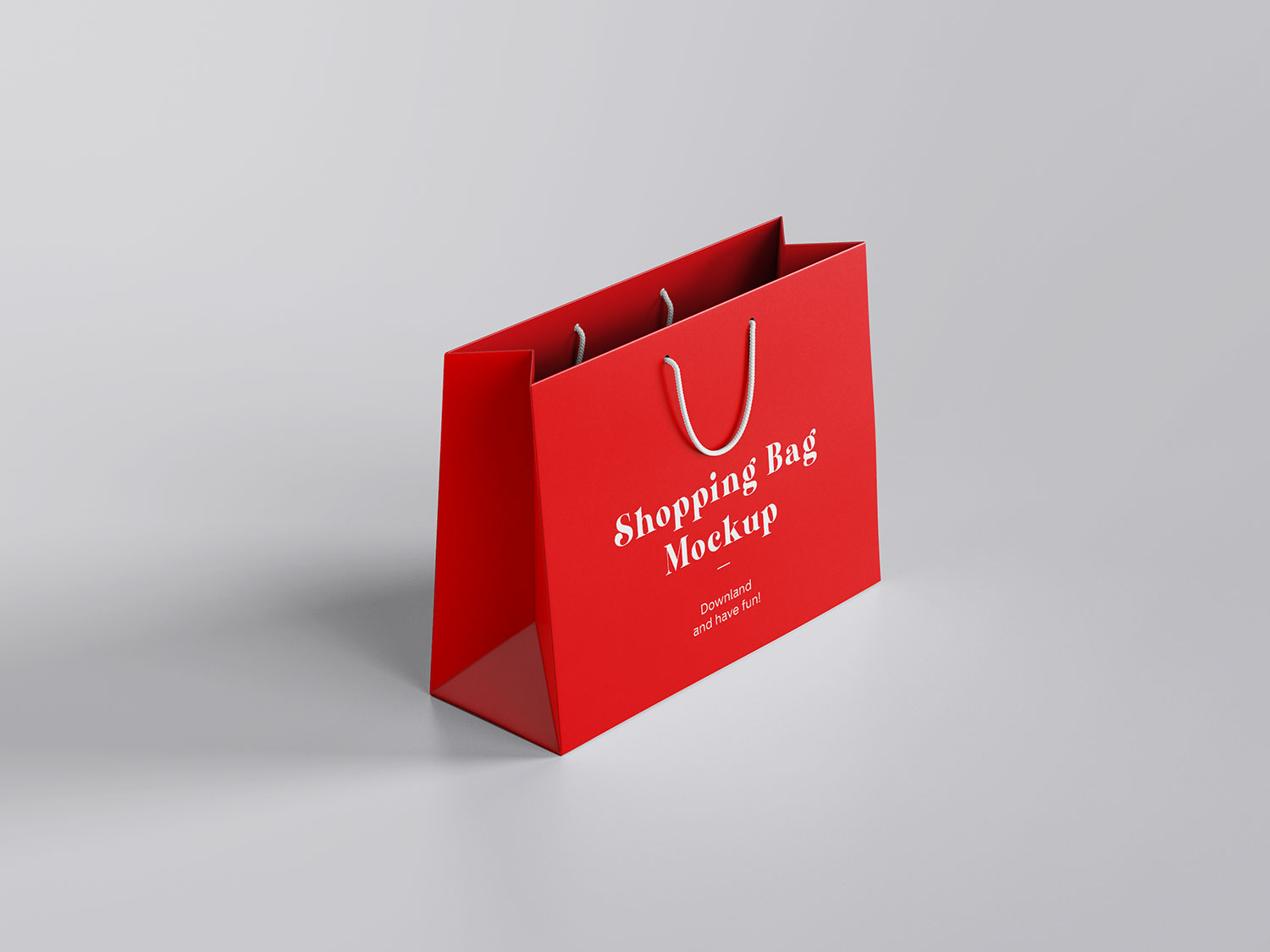 Paper Shopping Bag Mockup in Minimalist Scene