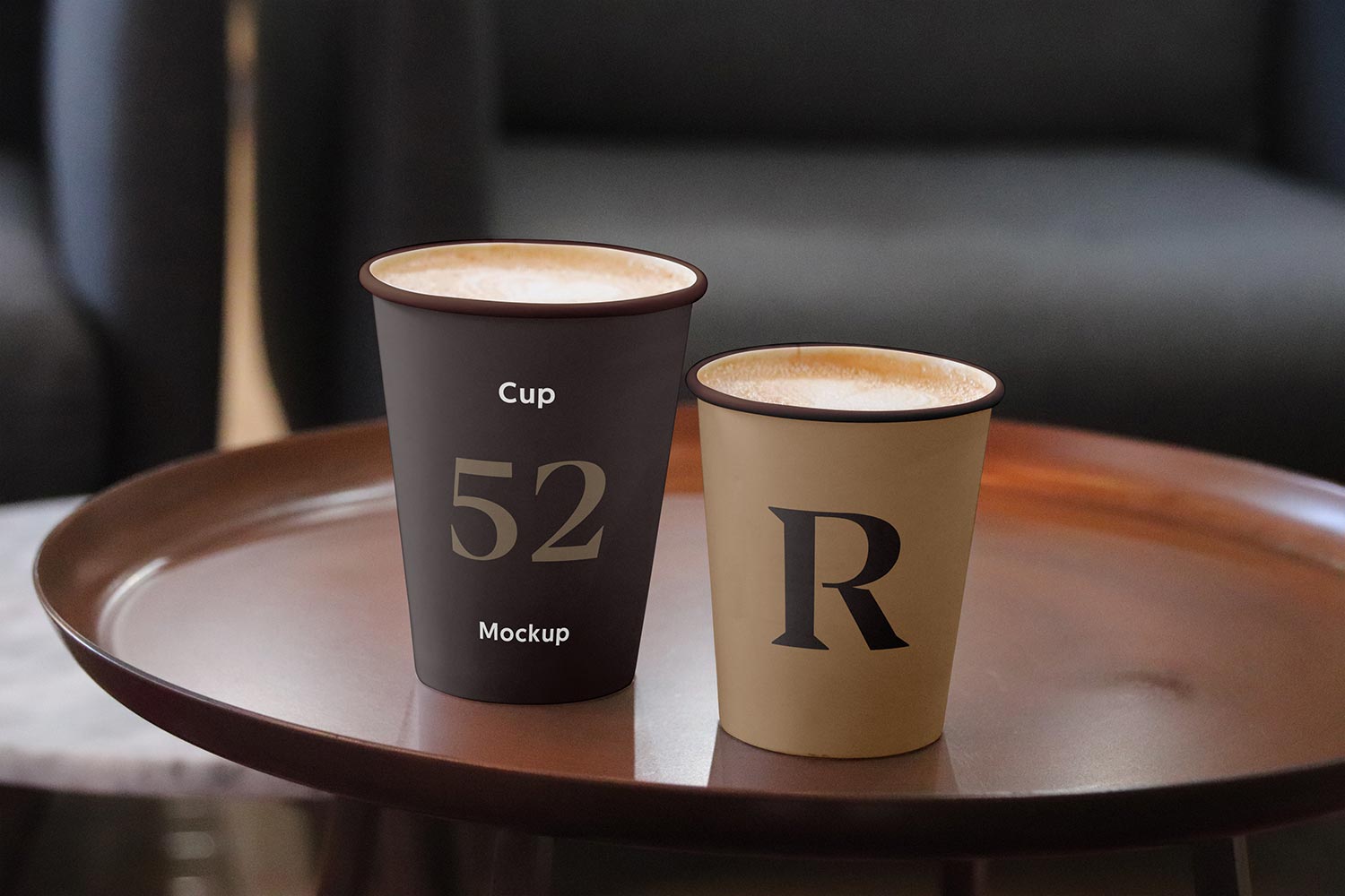 Cup Mockup (PSD) – Two Paper Cups