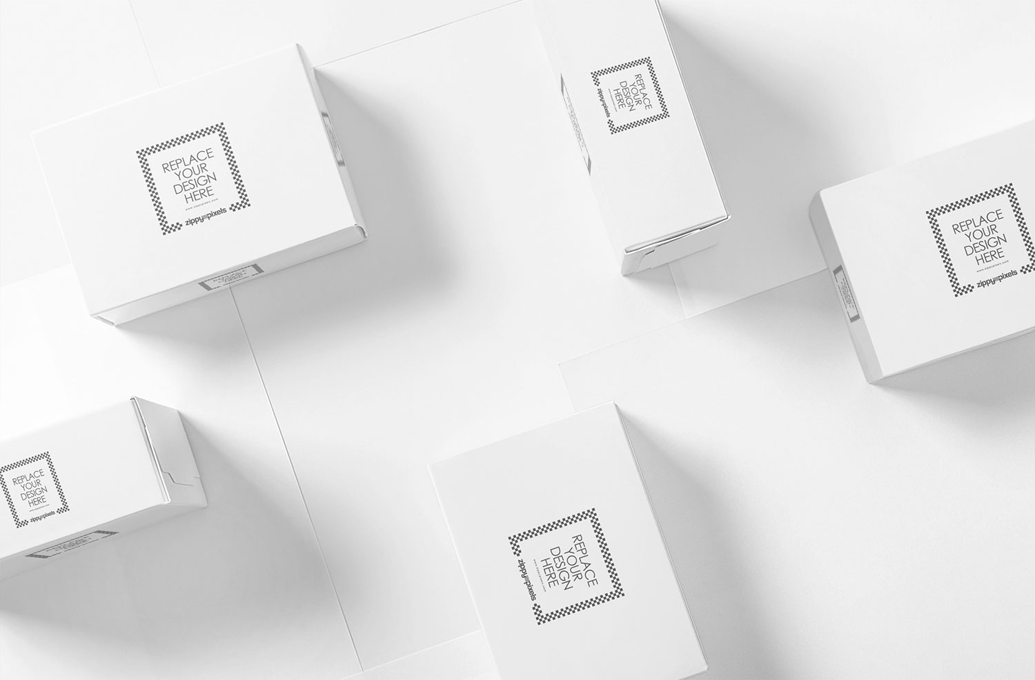Small Box Packaging Mockup on Colorful Background