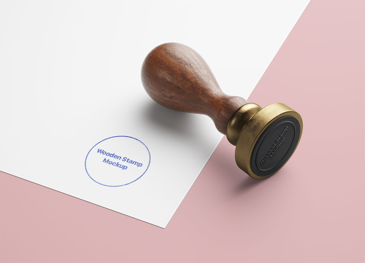 Wooden Stamp Mockup
