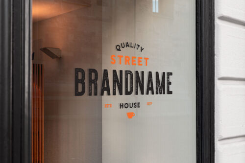 Window Sign Mockup