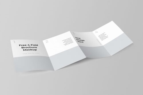4-Fold Leaflet Mockup