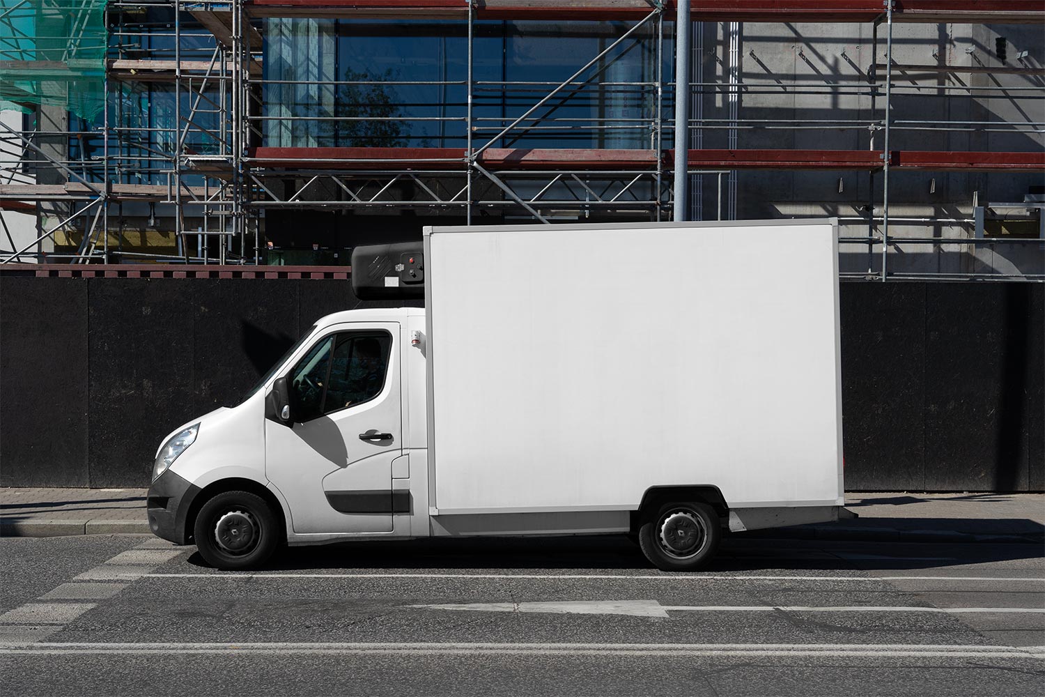 Cargo Truck Mockup City Road Scene