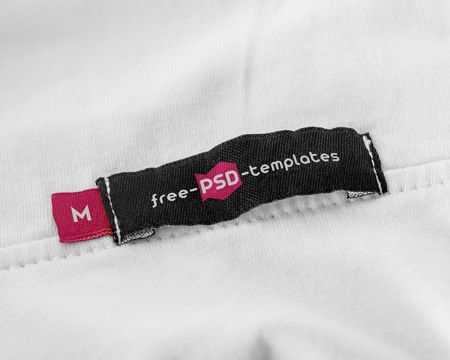Realistic Cloth Tag Mockup – Close-Up Scene