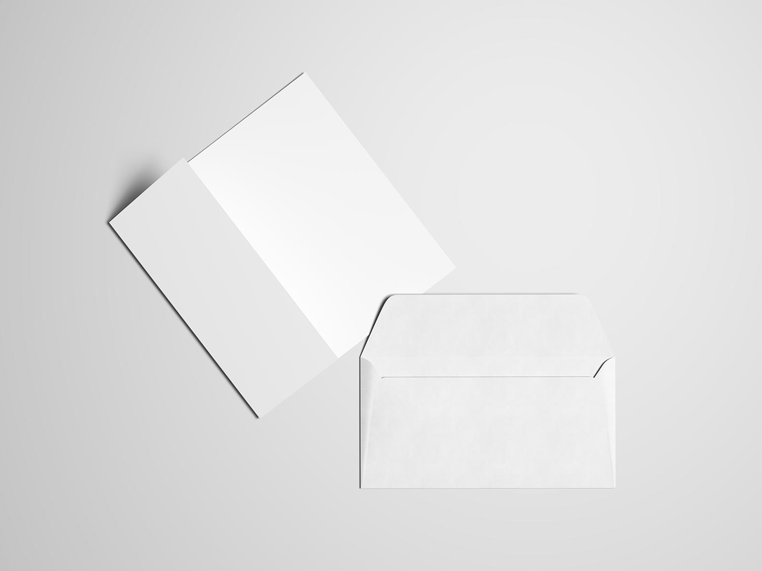 Top View Envelope and Letterhead Mockup