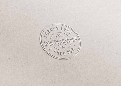 Emboss Paper Logo Mockup