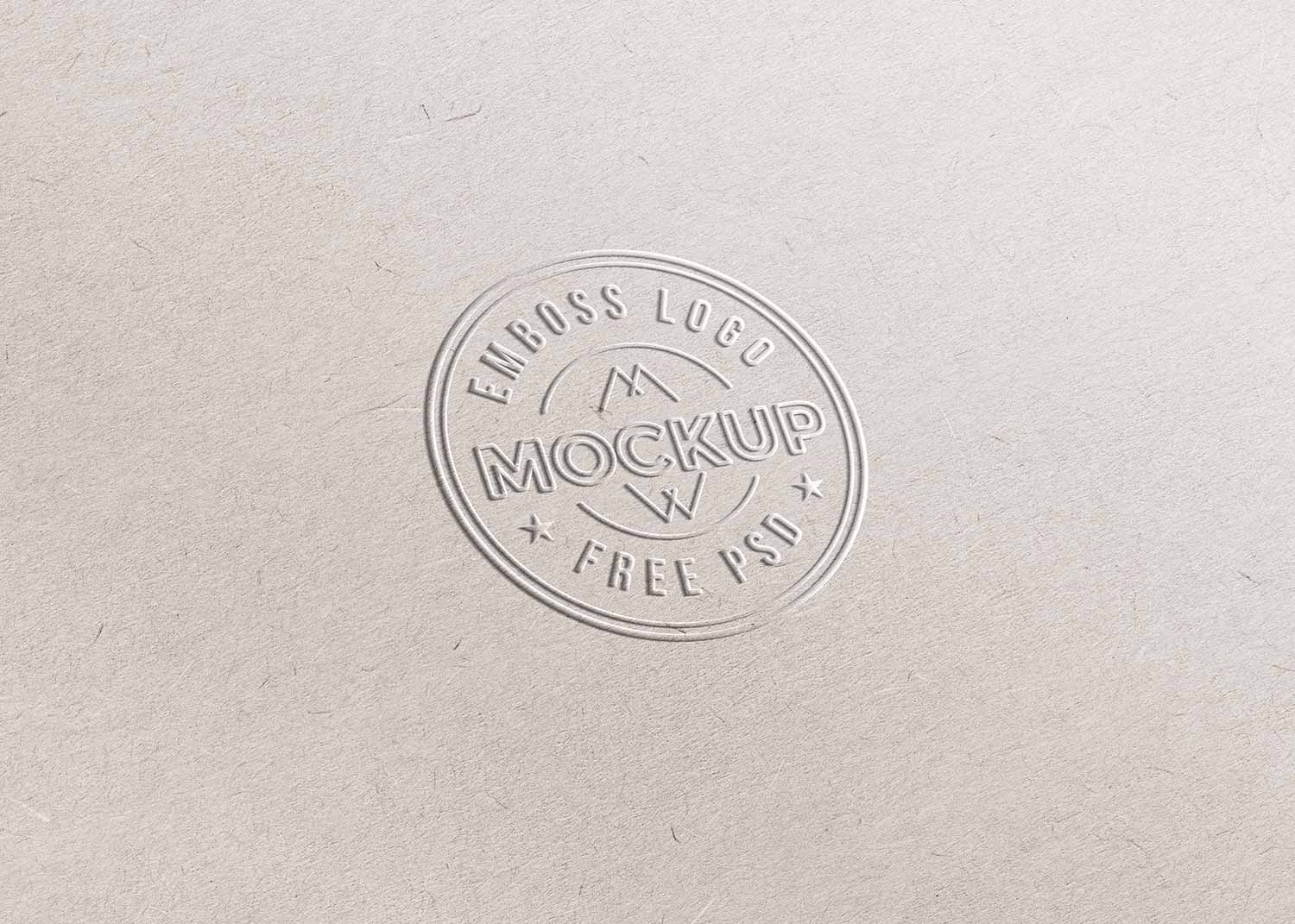Emboss Paper Logo Mockup
