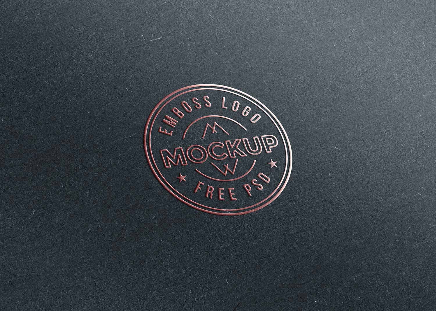 Emboss Paper Logo Mockup